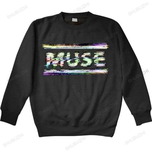 Men autumn sweatshirt black hoody Muse Static Black hoodie New Band Merch Tops warm hoody
