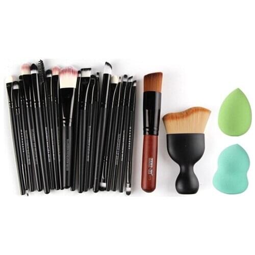 22 Pcs/set Face Eye Makeup Brushes Set professional Soft Eye Shadow Foundation Powder Make up Brushes Tools and Makeup Sponges