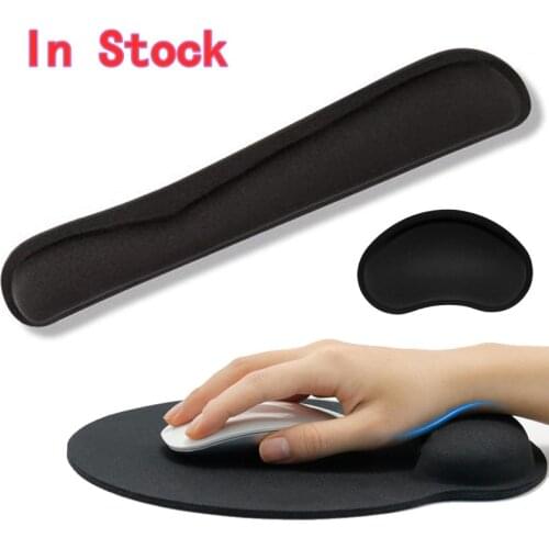 New 2021 Wrist Rest Mouse Pad Memory Foam Superfine Fibre Wrist Rest Pad Ergonomic Mousepad for Typist Office Gaming PC Laptop