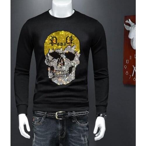 New long Sleeve Rhinestones hoodies Casual Hot drill Sweatshirts 2021 new fashion design