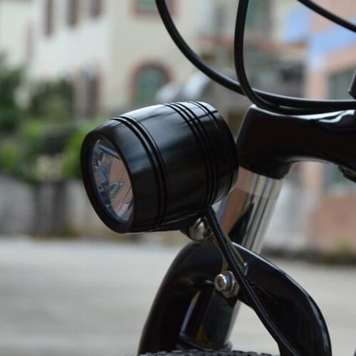 Bike Front Head Light Lamp for HUB Dynamo with Rearlight Cable Compact Bright SAL99