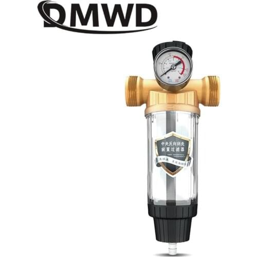 Direct Drinking Tap Front Purifier Copper Lead Pre-filter Backwash Remove Rust Percolator Stainless Steel Water Filter Meter