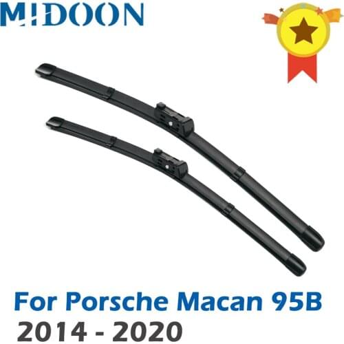 MIDOON Wiper Front Wiper Blades For Porsche Macan 95B 2014 - 2020 Windshield Windscreen Front Window 24"+20"