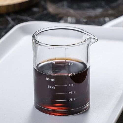 100ml Heat-resistant Glass Measuring Cup Small Milk Cup Kitchen Jigger for Espresso Coffee Single-mouthed Ounce Cup