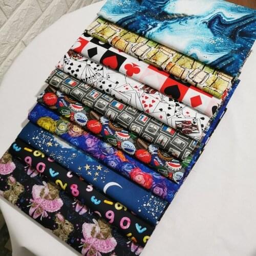 50cm*110cm/pcs,Cartoon digital printing pure cotton fabric,Hand-made bag clothing,Doll handicraft fabric,DIY patchwork material