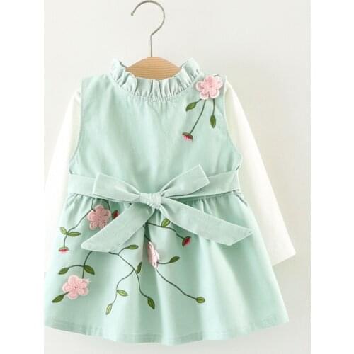 Spring and autumn 2019 girls' plum flower 2 pieces childrens suit boutique childrens dress cross-border childrens dress