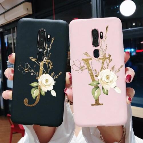 For Oppo A9 A5 2020 Case Cover Shockproof Cute Letters Soft Silicone Phone Case For Oppo A9 A5 OppoA9 OppoA5 A 9 2020 Cases 6.5"