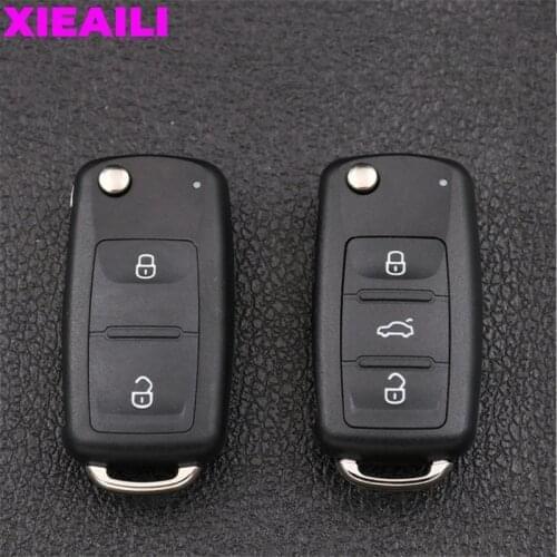 XIEAILI 20Pcs Flip Folding Remote Key Shell For Vw Tiguan/Golf/Sagitar/Polo/MK6 Key Fob Case S133
