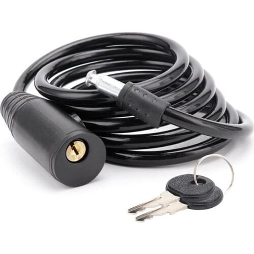 Steel Cable Spiral Bicycle Lock Anti-Theft Universal MTB Mountain Road Bike Security Lock with 2 Keys Outdoor Riding Accessories