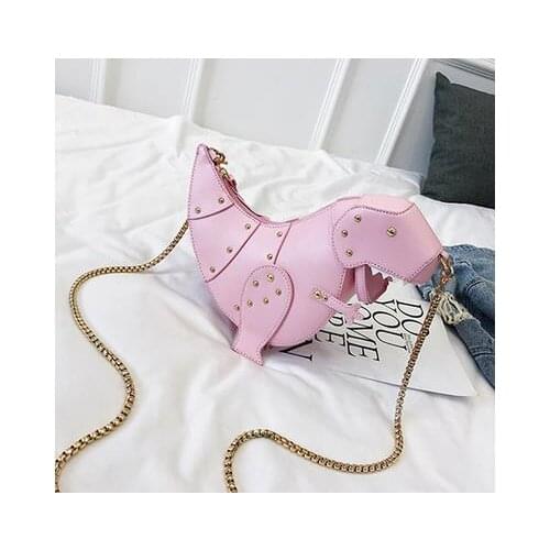 Dinosaur Design Rivets Womens Purses and Handbags Shoulder Chain Bag Designer Small Crossbody Bag Female Clutch Bag Pu Leather