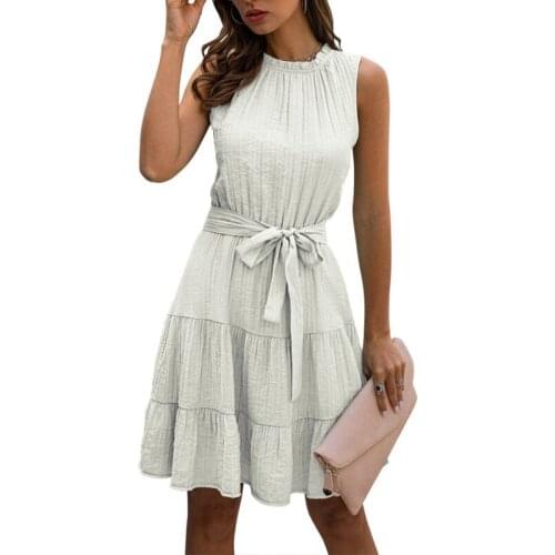 Women Casual Dress Sexy Sleeveless Summer Dress Summer Sleeveless Ladies Vestidos