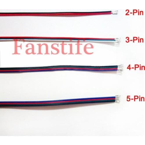 1m RGB/ RGBW LED Strip Light Cable 2pin 3pin 4pin 5pin Strip Colorful Extension Cable 22AW