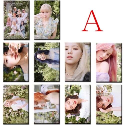 10 Pcs/ Set Kpop TWICE 9th Mini New Ablum More and More Momo Sana Mina Photo Crystal MOST Bus Card Sticker Gift for Friends
