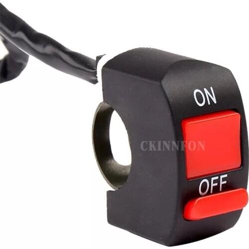 100Pcs/Lot Universal Moto Motorcycle ATV Bike Handlebar Light Switch ON OFF Button Accident Hazard Light Switch