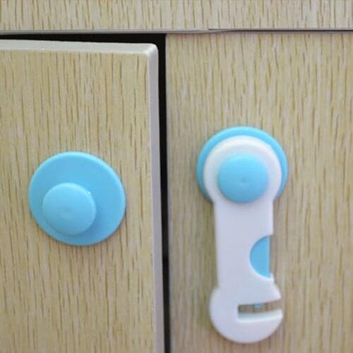 5pcs Drawer Door Cabinet Child Security Kids Box Drawer Cupboard Wardrobe Door Fridge Safety Locks Anticollision Cabinet Locks