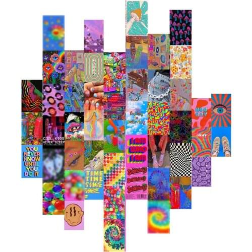 50pcs Anime Wall Art Collage Kit Indie Modern Minimalist Style Aesthetic Pictures Posters Cute Photo Teenage Girls Room Decor