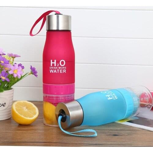 650ML Lemon Water Bottle Drink water Drinking Bike bottle Sports Yoga time Gym Out door 6colors fashion creative simple designs