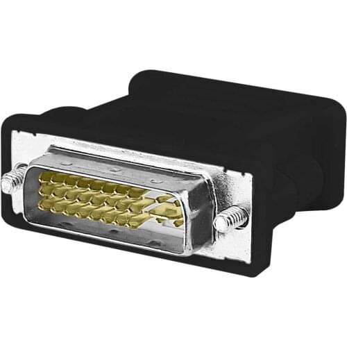 Male 24+5 Pin DVI-I (Dual-Link) to Female VGA Adapter Converter Black for Monitor