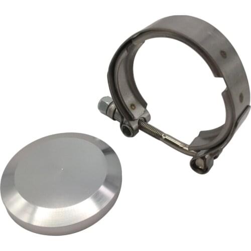 Aluminum TUBE Exhaust Manifold Block OFF Platewith Clamp 50mm/2