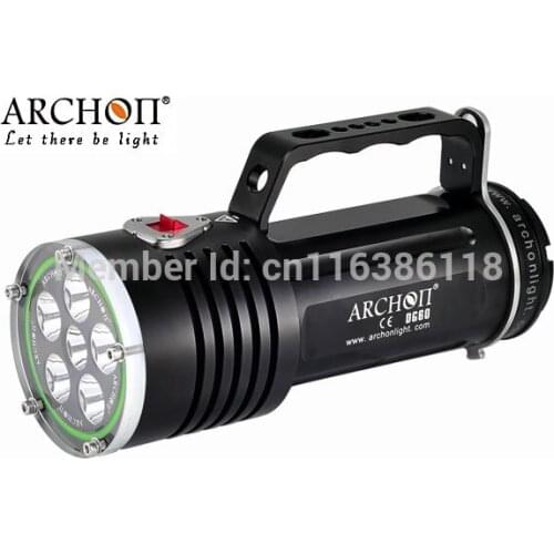 ARCHON DG60 WG66 6*CREE XM-L2 U2 LED 5000lm 3 Modes Goodman Handle Diving Light Flashlight +6*18650 Battery+Charger