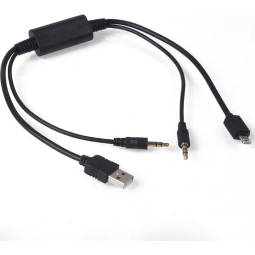 Car-Styling Car AUX Cable USB 3.5MM AUX Adapter Interface Cable For BMW 1 3 6 Series x5 x6 for MINI Cooper