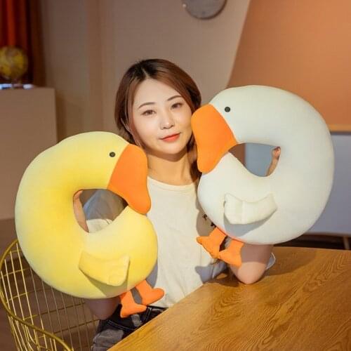 35cm Creative Animals U Shape Pillow Plush Toy Cute Goose/Duck Kids Travel Headrest Pillow Neck Cushion Girls Birthday Gifts