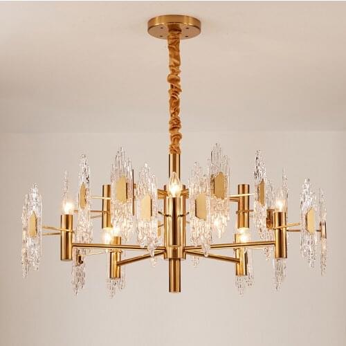 Brief Design Dining Gold Chandelier Modern Lighting AC110V 220v LED Lamps For Living room Decoration