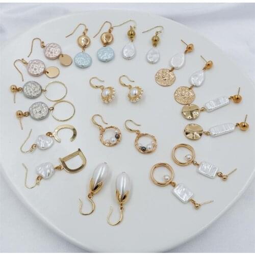 Trendy Elegant Created Big simulated Pearl Long Earrings Pearls String Statement Drop Earrings For Women Party Gift