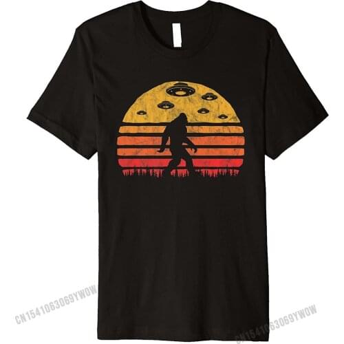 Bigfoot UFO Abduction Vintage BELIEVE Retro Premium T-Shirt Printed Men T Shirts Hot Sale Cotton Tees
