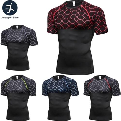 Male Running Tops Mens Underwear Short Sleeve Base Layer Male Sports Compression Shirts Bike Cycling Mens Sport Tights T-shirts
