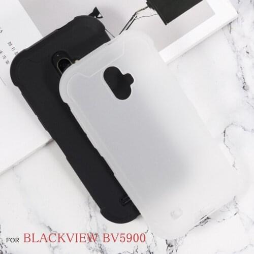 Soft TPU Case For Blackview BV5900 Coque Premium Phone Case Pure Black Transparent Silicone Cover Funda Capas 5.7 Inches