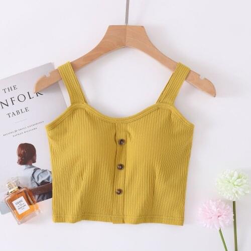 2021 new spring cotton chest cushion straps chest pad hate the heart female button wide shoulder strap ladies reveals the umboli