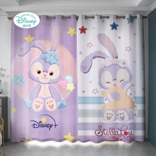 Disney New Cute Cartoon Star Dailu Tellalou Girl Curtains Living Room Bedroom Simple Modern Custom Blackout Curtain Gift