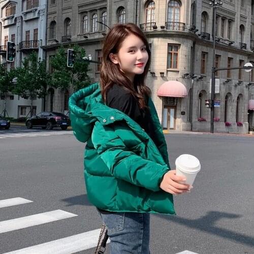 2021 New Winter Jacket Parkas Women Hooded Short Jacket Female Thicken Warm Cotton Padded Parka Wamen Snow Coat Outwear