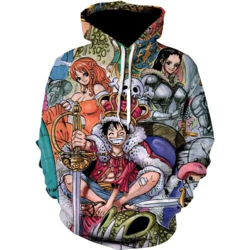 New anime 3d Print hoodies one piece Luffy Funny Sweatshirt Casual Comfort Pullover Punk Rock Hoodie men/women cool Jacket 5xl