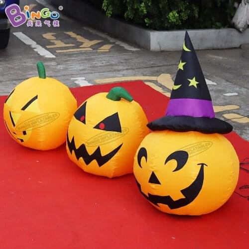 Personalized 0.6M Inflatable Lighting Pumpkin For Halloween Decoration / Mini Halloween Pumpkin Balloon For Sale - Toys