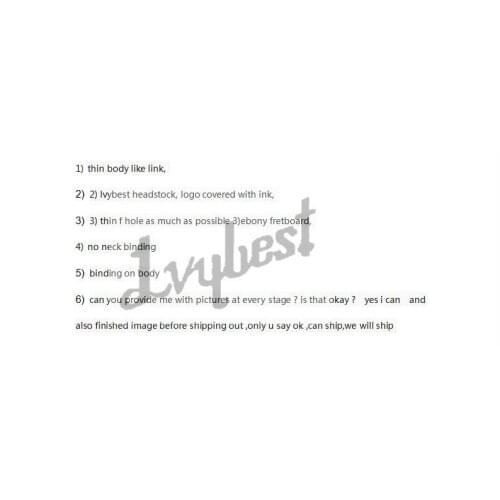 Customized body and headstock shape 6 string electric guitar,thinner body ,Ebony fingerboard,black ink headtop,thin f hole