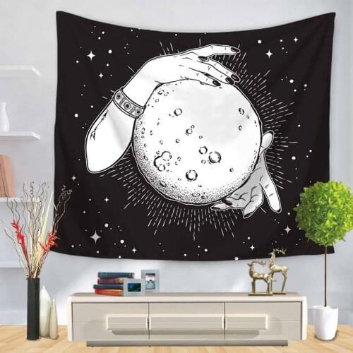 Psychedelic Moon Space Tapestry Abstract Tapestry Wall Hanging Tapestry Bedspread Blanket Artist Home Decoration Accessories