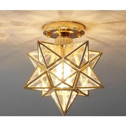 Nordic Light Luxury Simple Corridor Lamp Creative Porch Balcony Home Bedroom Net Red Star Diamond Corridor Ceiling Lamp