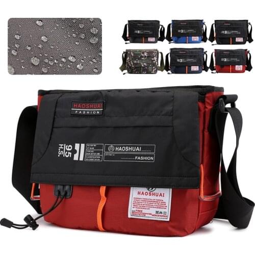 High Quality Men Nylon Shoulder Bag Fashion Casual Multi-Capacity Sling Crossbody Military Messenger Bag Male Briefcase X204C