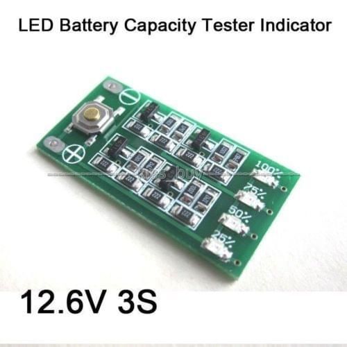 LED Battery Capacity Tester Indicator board 3S CELL 11.1V 12V 12.6V Li-ion Lithium Battery power display