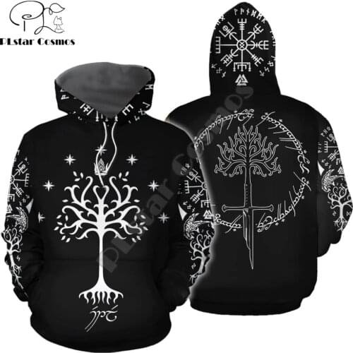 Viking symbol - odin Tattoo 3D Printed Men Hoodie Harajuku Fashion Hooded Sweatshirt Street costume Autumn Unisex hoodies