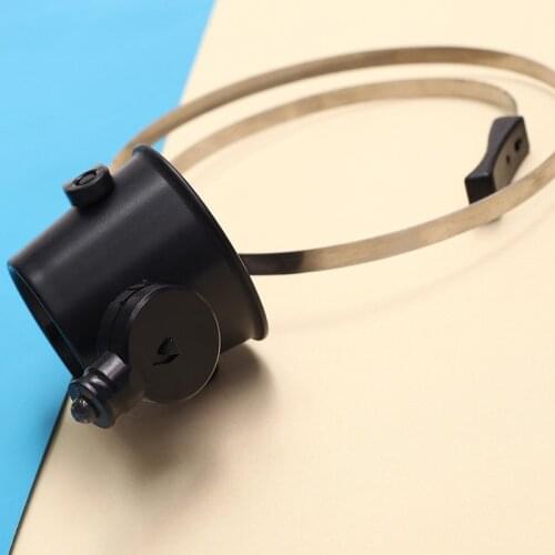 Head-Mounted Led Glasses Magnifying Glass 15X Watch Repair Magnifying Glass, Jewelry Appraisal Work