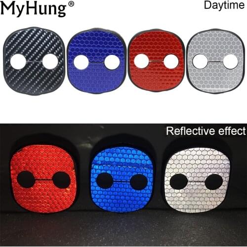 4pcs For KIA K3 K5 FORTE SORENTO New Carens Borrego Car Door Lock Protective Cover Sticker Rust-Proof Lock Cover Car Styling