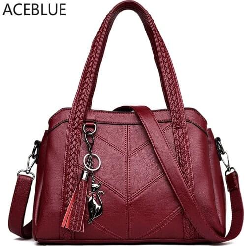 Women Casual Tote Bag Female Handbag Small Shoulder Bag for Women Tote Ladies Vintage Genuine Leather Crossbody Bag Sac A Main