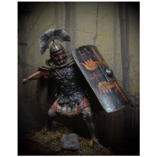 1/24 Scale 75MM Roman Warrior Shield Unpainted Miniatures Resin Model Kit Figure Free Shipping