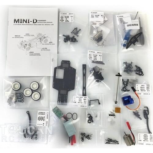 1/28 Chassis KIT Motor DIY MINID TOP AWD Drift Racing RC Car Model Gift TH18458-SMT4