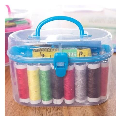 1 Set Stitch Weave Accessories Sewing Box Multi-function Plastic Hand Suture Mend Suit Knitting Tools Household Sewing Kit