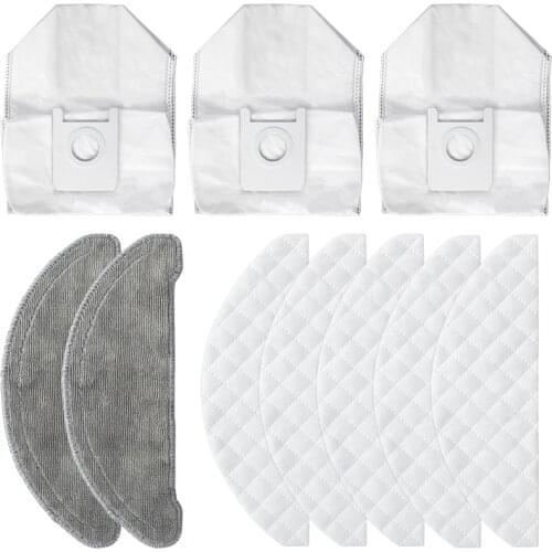10Pcs Disposable Wipes Dust Bags Recyclable Mops Cloths Parts Accessories for ROIDMI EVE Plus Robot Cleaner Sweeper