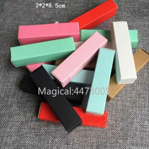 100pcs/lot Colorful Lipstick Tube Packing Box, Beauty Makeup Tools Lip Balm Container, Refillable Shell Package Case